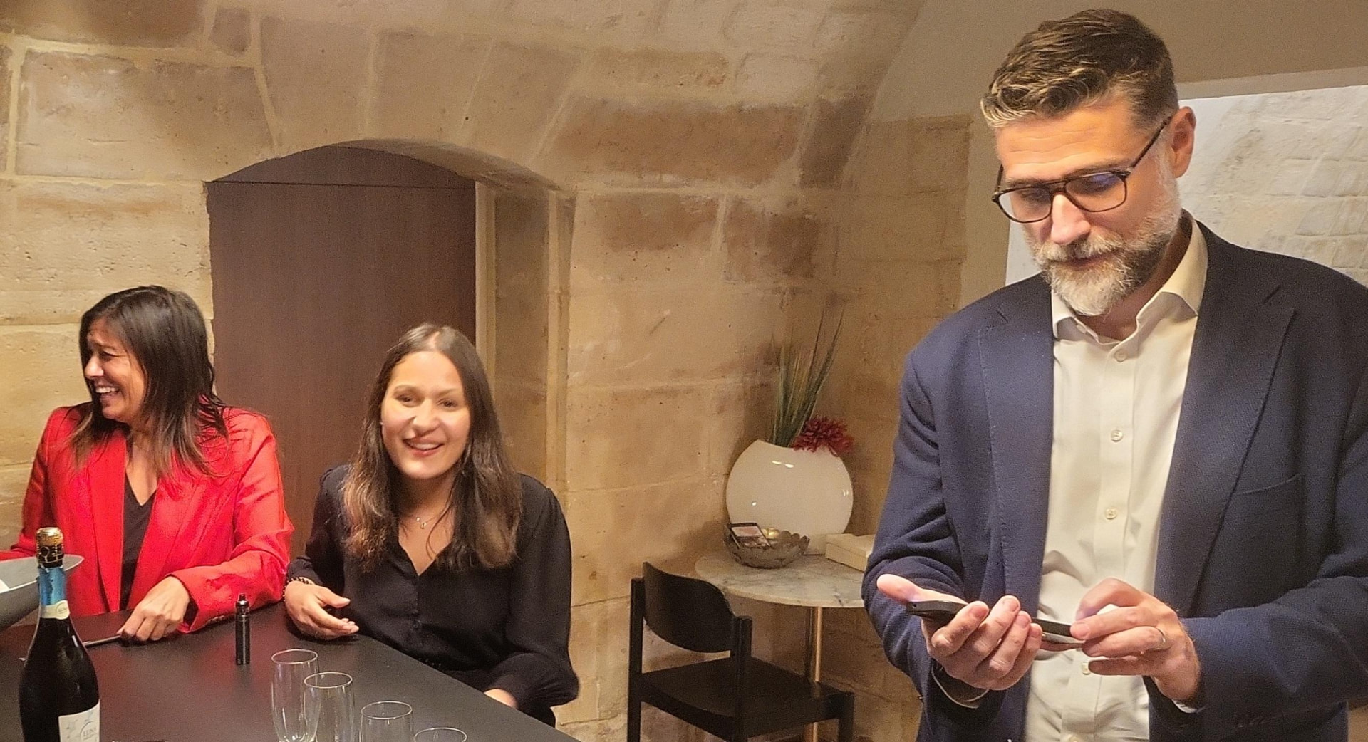 A social moment with the Synapture team