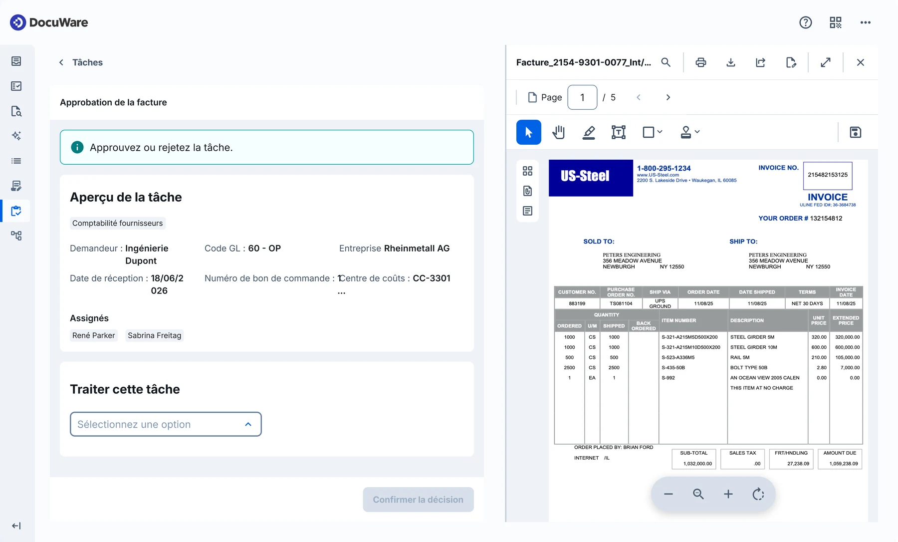 The new DocuWare interface