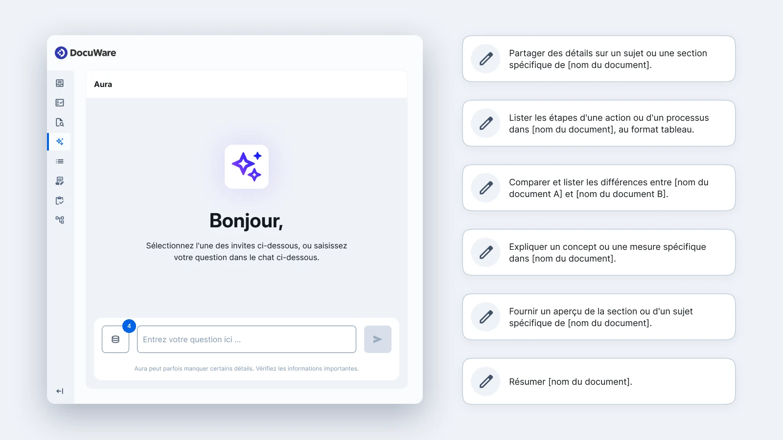 DocuWare AURA, the built-in AI assistant